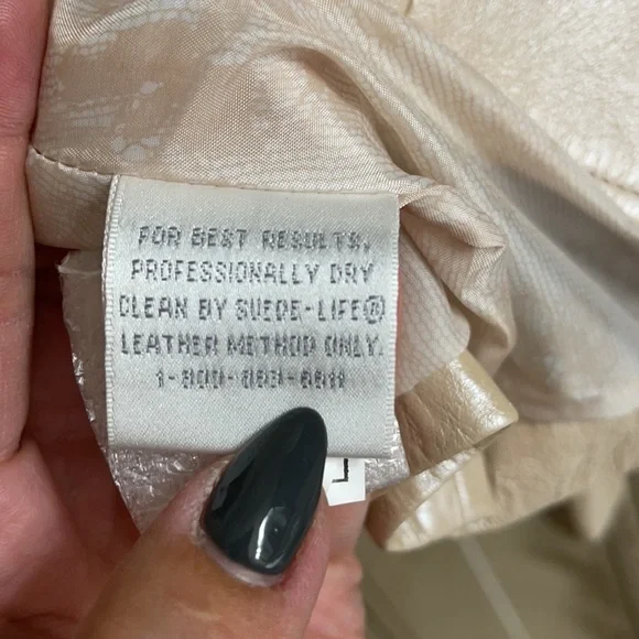 Worthington Cream Leather Jacket - Picture 10 of 11